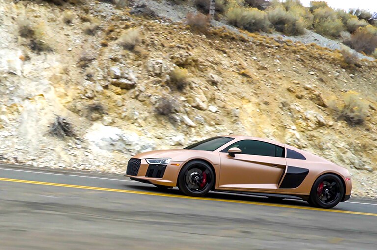 Car Wrapped with Satin Caramel Luster Wrap
