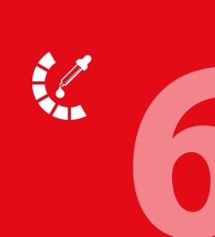 紅底界面含白色弧形與滴管圖示，左下有中文資訊，右側淡粉六字樣呈現設計簡潔強調重點資訊呈現效果佳表現明