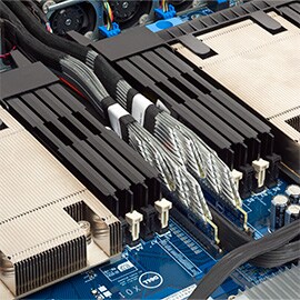 Twin Axial Cable Assemblies placed inside a server