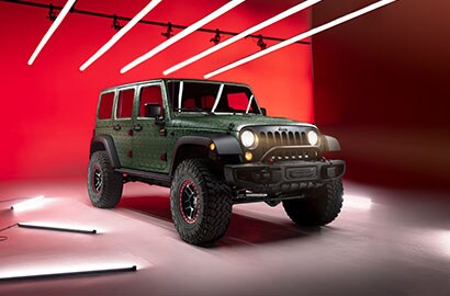 Car Wrapped with Military Green Wrap