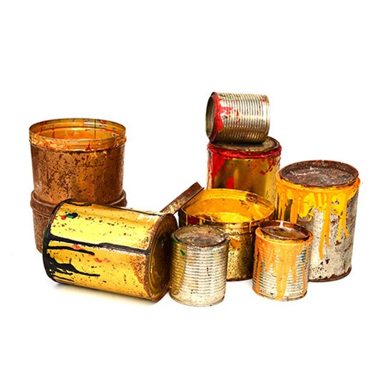 Image of discarded paint cans