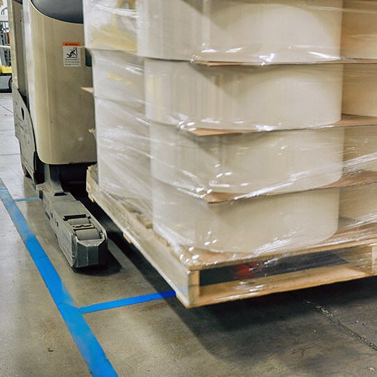 Pallet of items inside a facility
