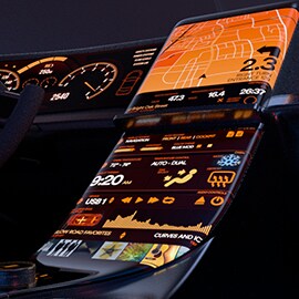 汽車中間位置的HUD