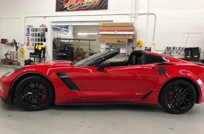 red car covered with 3M paint protection film