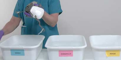 Submersion Disinfection 3M™ 6000 Series Half Facepiece Respirator
