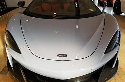 white car covered with 3M paint protection film