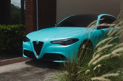 Car Wrapped with Satin Key West Wrap
