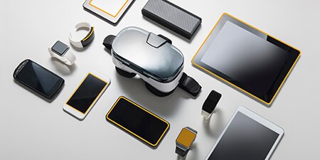 ﻿含多種產品，包括手機、智慧手錶和可穿戴設備、AR/VR耳機、平板電腦和智慧音箱。
