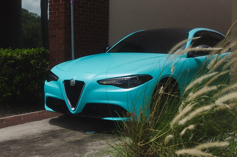 Car Wrapped with Satin Key West Wrap
