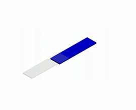 Animation showing stress modeling on a bonded assembly as shear stress is applied