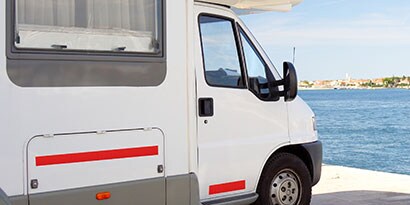 Reflective tape on RV
