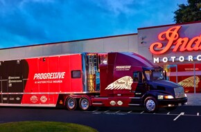Indian Motorcycle truck branded with 3m graphic reflective film