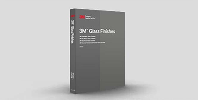 Image showing FASARA Glass Finishes catalogue standing up on a plain background
