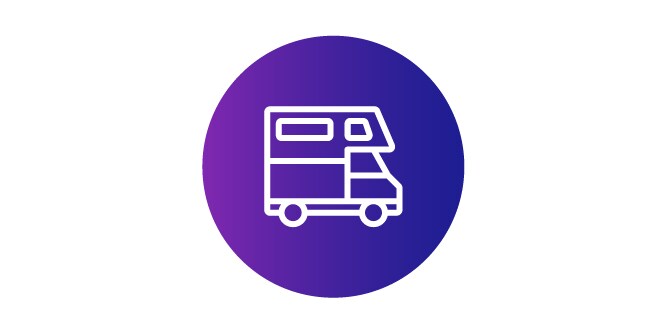 一輛車在圓圈中的3M塑膠件遮蔽用圖示
