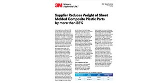 3M中空玻璃微珠CSP案例研究（2016）——片狀模壓複合材料
