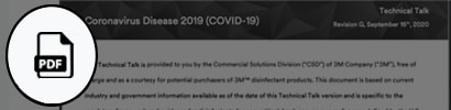 front page of the 3M covid-19 tech talk PDF
