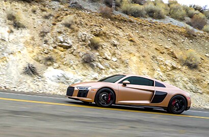 Car Wrapped with Satin Caramel Luster Wrap