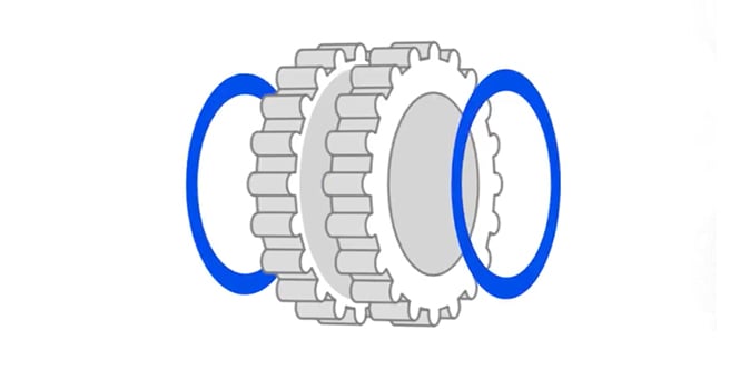 Graphic showing how 3M friction shims work
