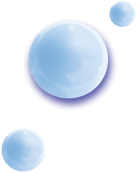 藍色背景中白色半透明球體科技感圖示展示