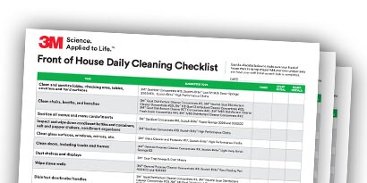 每日清潔檢查清單文件的封面
