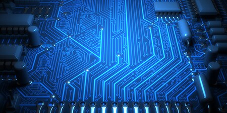 Photo image showing printed wire board
