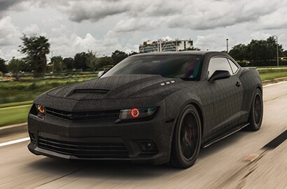 Car Wrapped with Shadow Black Wrap