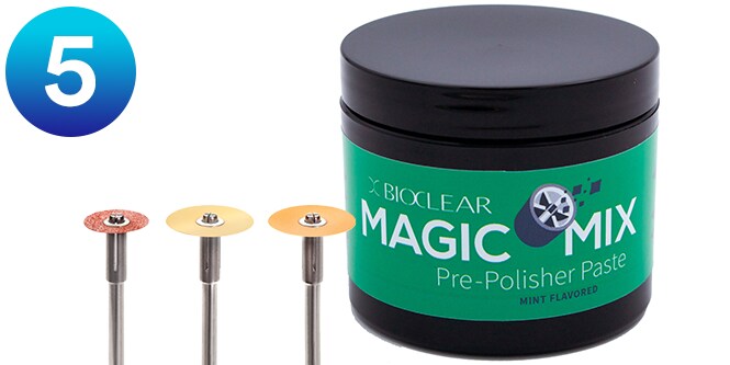 3M Sof-Lex 拋光和拋光盤和 Bioclear Magic Mix 預拋光膏
