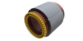 ﻿使用了3M 氮化硼冷卻填料（六方氮化硼）的電動機
