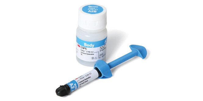3M™ Filtek™ Supreme Ultra Universal Restorative bottle, capsule and dispenser
