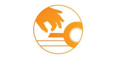 Icon of a hand and a roll of tape
