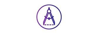 製圖圓規的圖示，代表著精確的線條。
