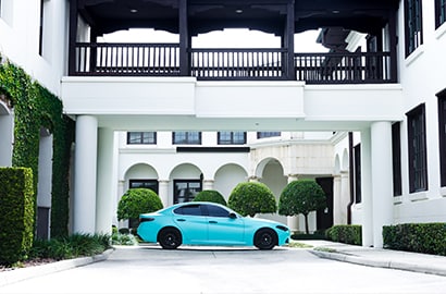 Car Wrapped with Satin Key West Wrap
