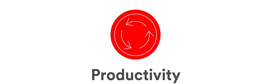 Icon of three arrows forming a circle and representing Productivity
