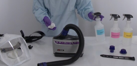 3M™ Versaflo™ TR-600 Powered Air Turbo Unit – Cleaning and Disinfection
