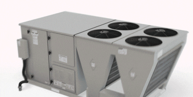 3M 膠帶於商用 HVAC 設備密封應用示意動畫
